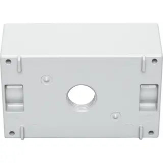 BWF B-5V Single-Gang Weatherproof Outlet Box, (3) 1/2" Holes, Gray